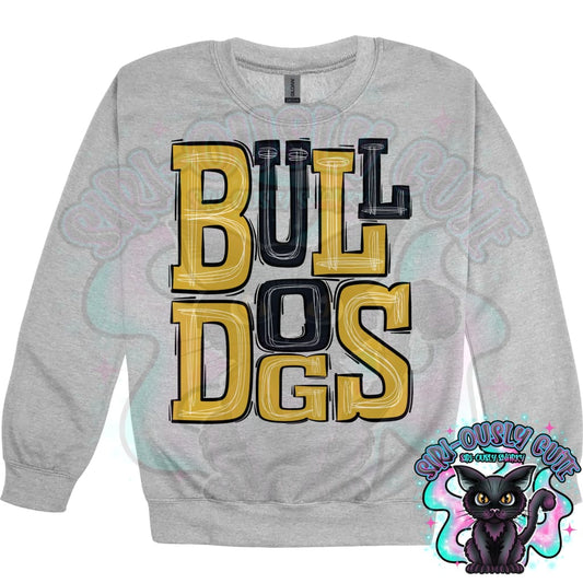 Sporty Bulldogs - Black Gold Mascot