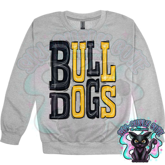 Sporty Bulldogs - Black Yellow Gold Mascot