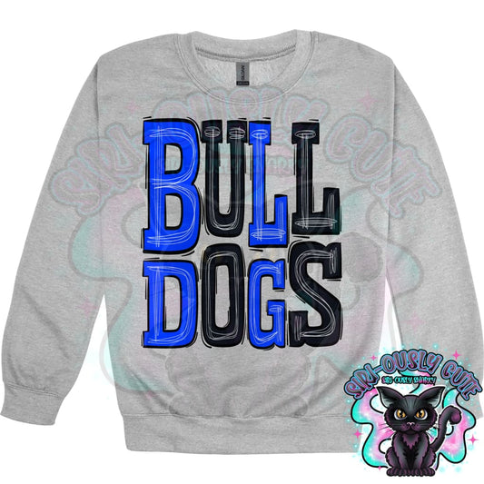 Sporty Bulldogs - Blue Black Mascot