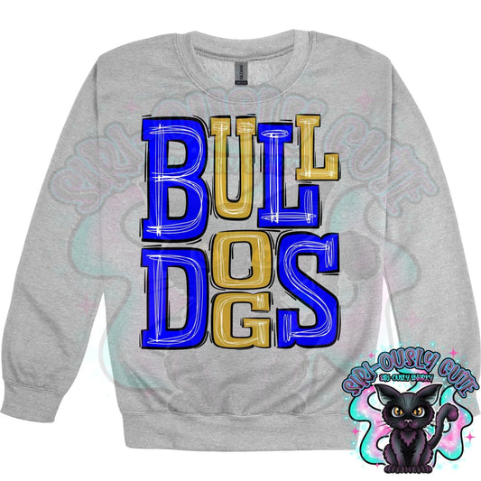Sporty Bulldogs - Blue Gold Mascot