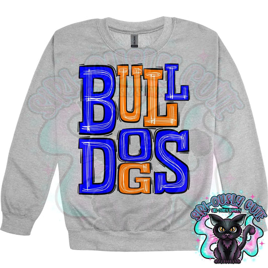 Sporty Bulldogs - Blue Orange Mascot