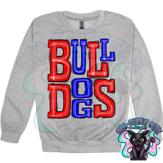 Sporty Bulldogs - Blue Red Mascot