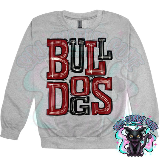 Sporty Bulldogs - Cardinal Black Mascot