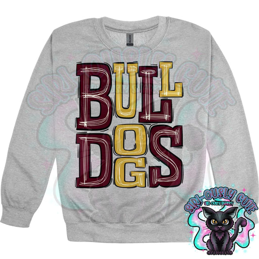 Sporty Bulldogs - Gold Maroon Mascot