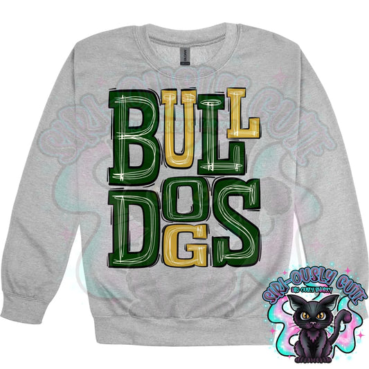 Sporty Bulldogs - Green Gold Mascot