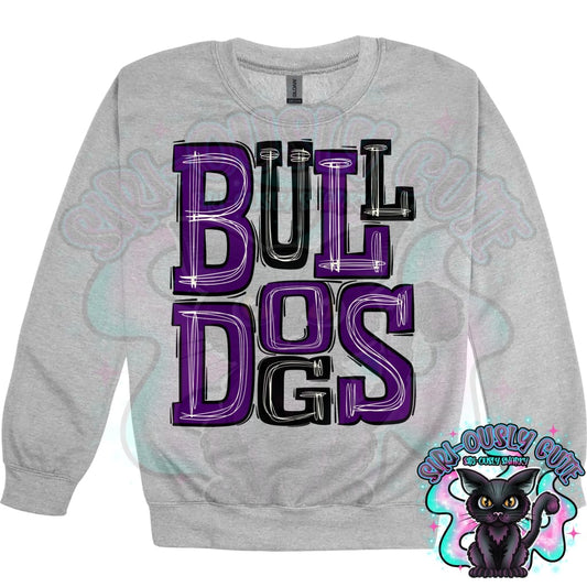 Sporty Bulldogs - Purple Black Mascot