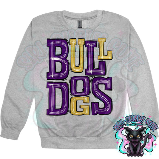 Sporty Bulldogs - Purple Gold Mascot