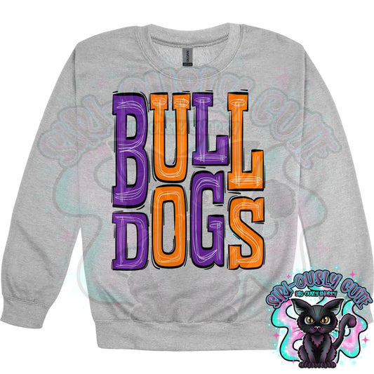 Sporty Bulldogs - Purple Orange Mascot