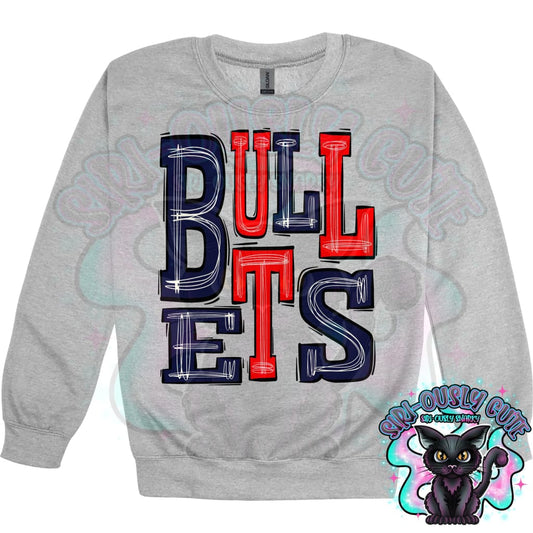 Sporty Bullets - Navy Blue Red Mascot