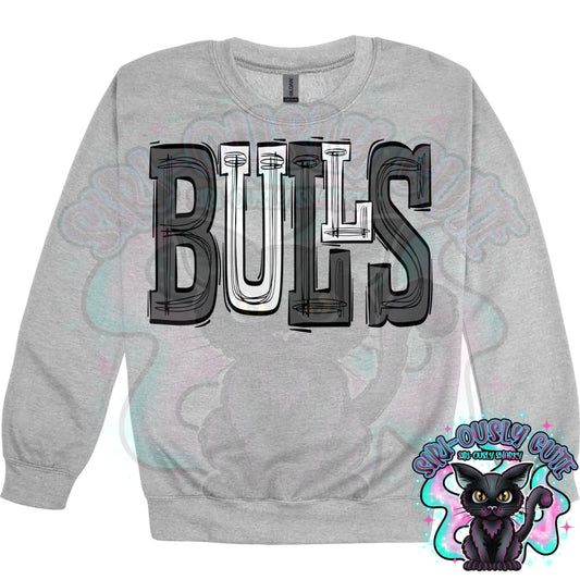Sporty Bulls - Black white Mascot