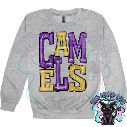 Sporty Camels - Purple Yellow Gold Mascot