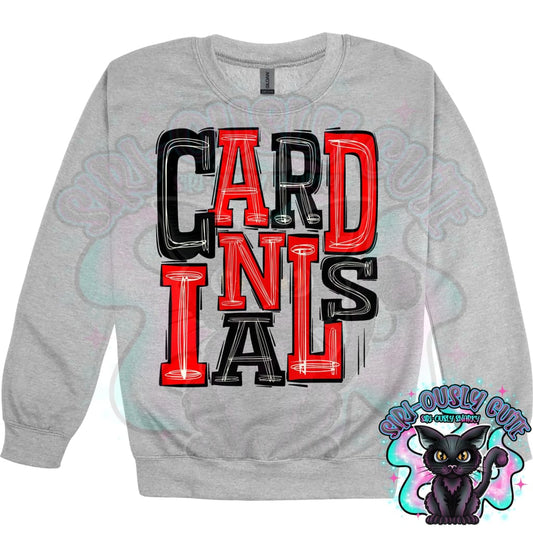 Sporty Cardinals - Black Red Mascot