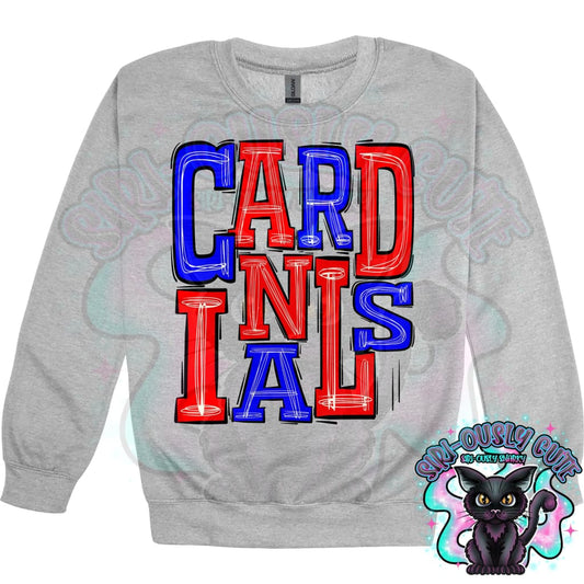 Sporty Cardinals - Blue Red Mascot