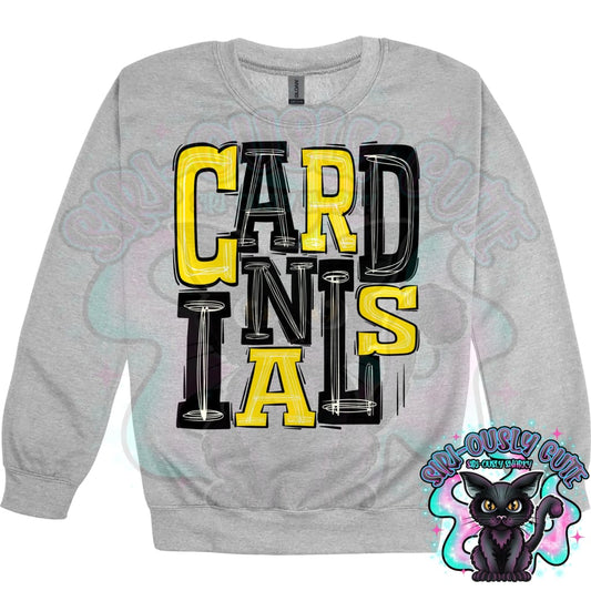 Sporty Cardinals - Yellow Black Mascot