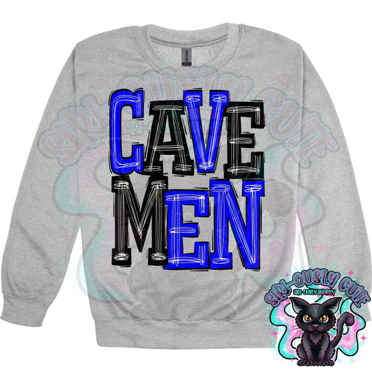 Sporty Cavemen - Blue Black Mascot
