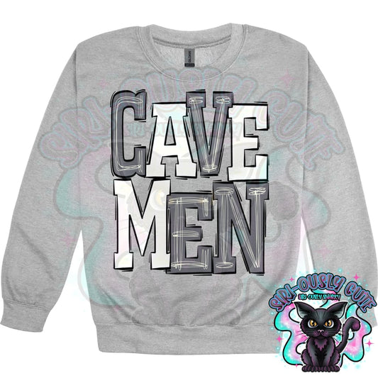 Sporty Cavemen - White Gray Mascot