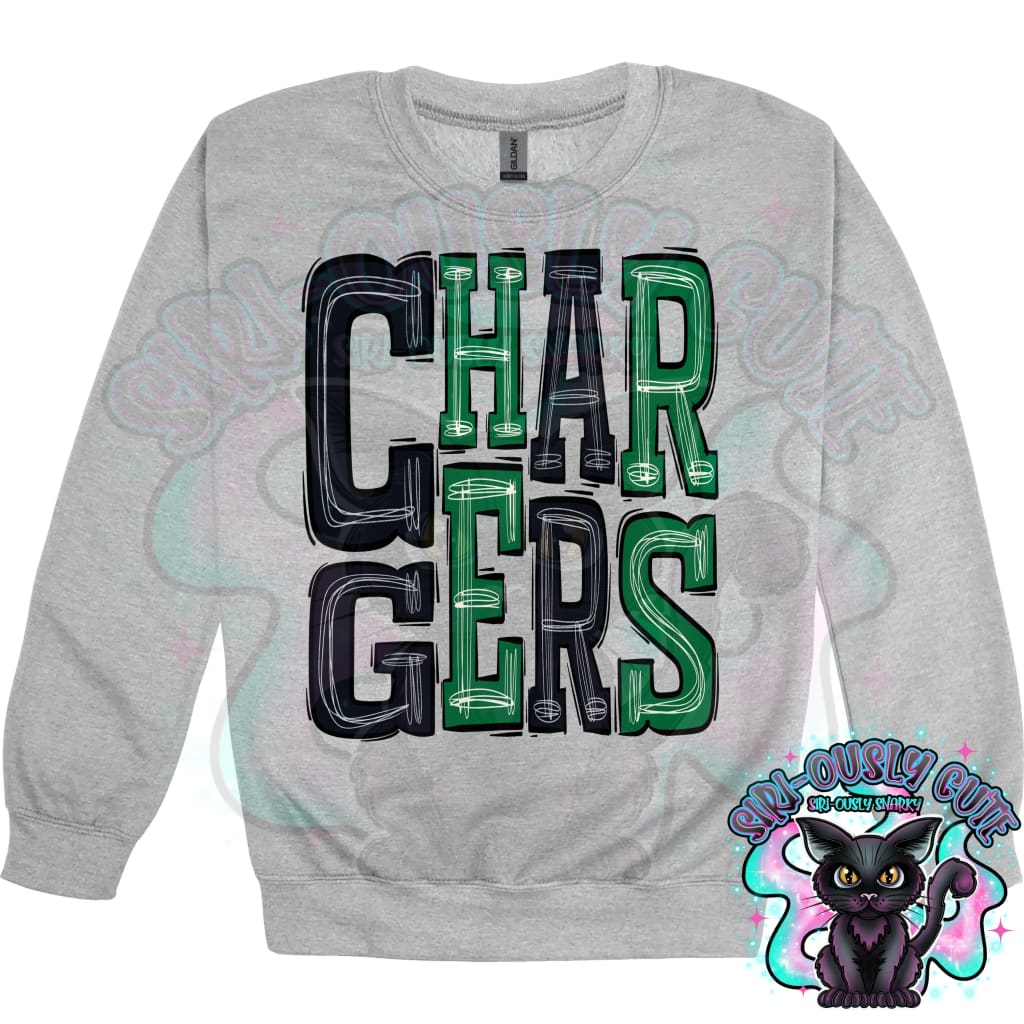 Sporty Chargers - Black Kelly Greem Mascot