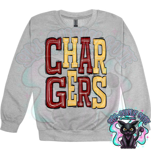 Sporty Chargers - Burgundy Yellow Mascot