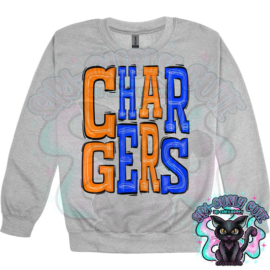 Sporty Chargers - Orange Blue Mascot