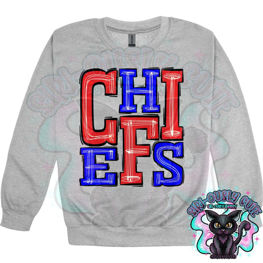 Sporty Chiefs - Red Royal Blue Mascot