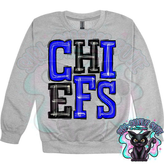 Sporty Chiefs - Royal Blue Black Mascot