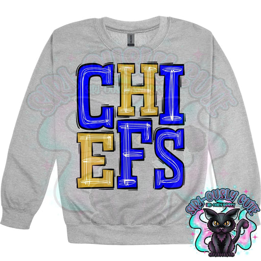 Sporty Chiefs - Royal Blue Gold Mascot