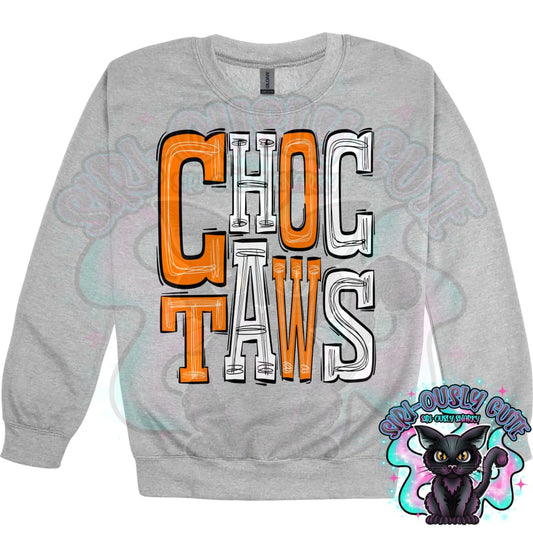 Sporty Choctaws - Orange White Mascot