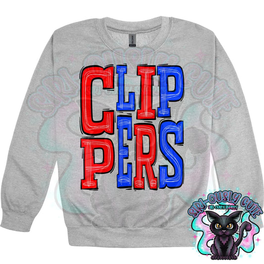 Sporty Clippers - Red Blue Mascot