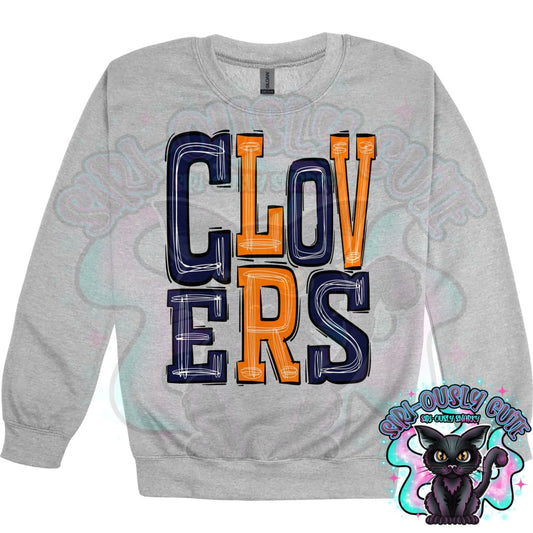Sporty Clovers - Navy Orange Mascot