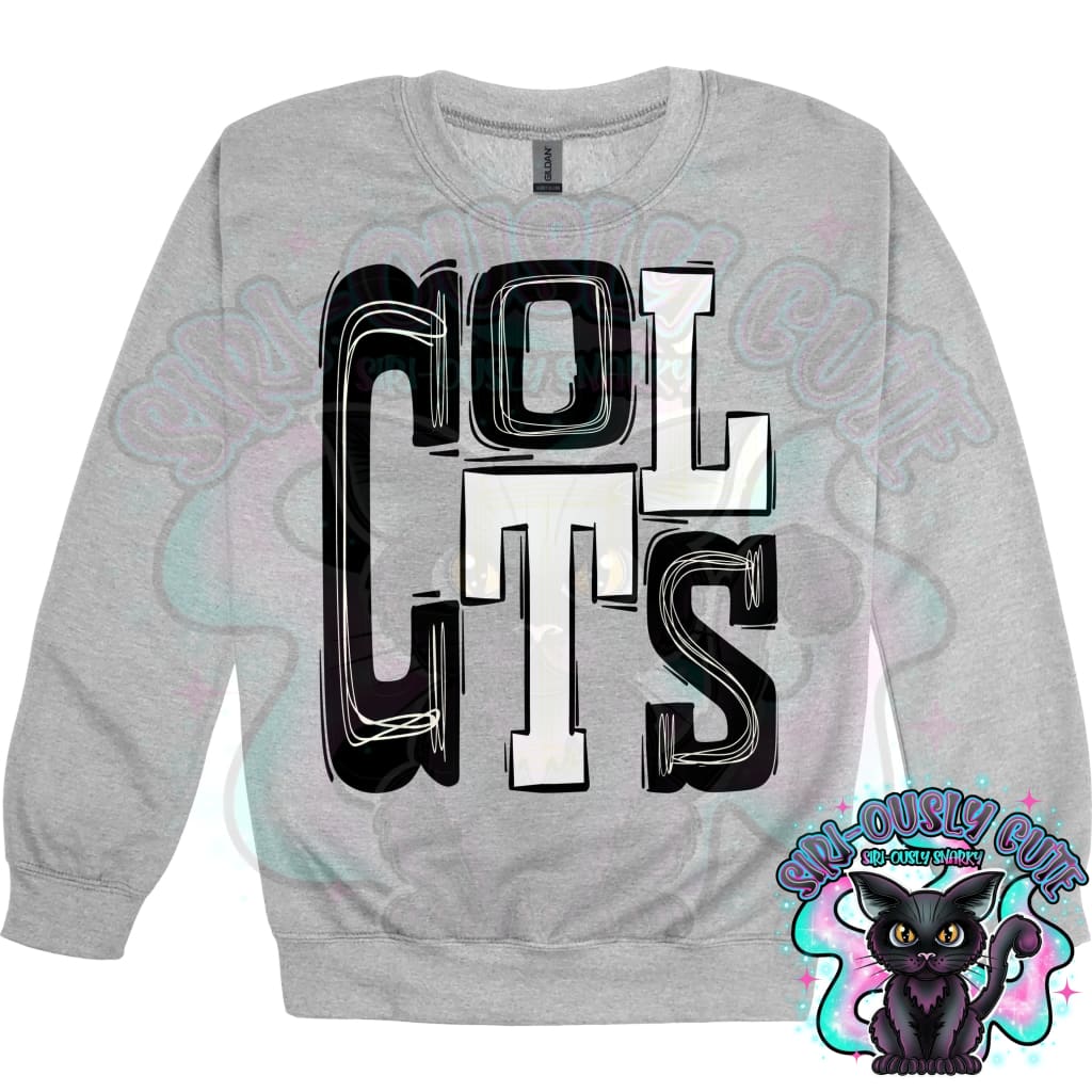 Sporty Colts - Black White Mascot