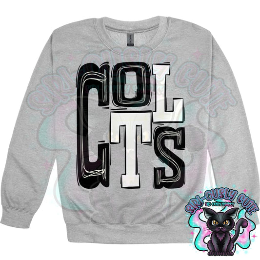 Sporty Colts - Black White Mascot