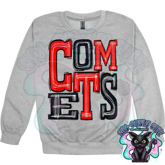 Sporty Comets - Red Black Mascot