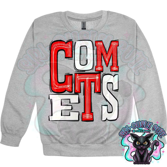 Sporty Comets - Red White Mascot