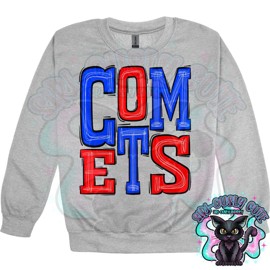 Sporty Comets - Royal Blue Red Mascot