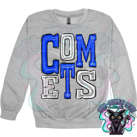 Sporty Comets - Royal Blue White Mascot