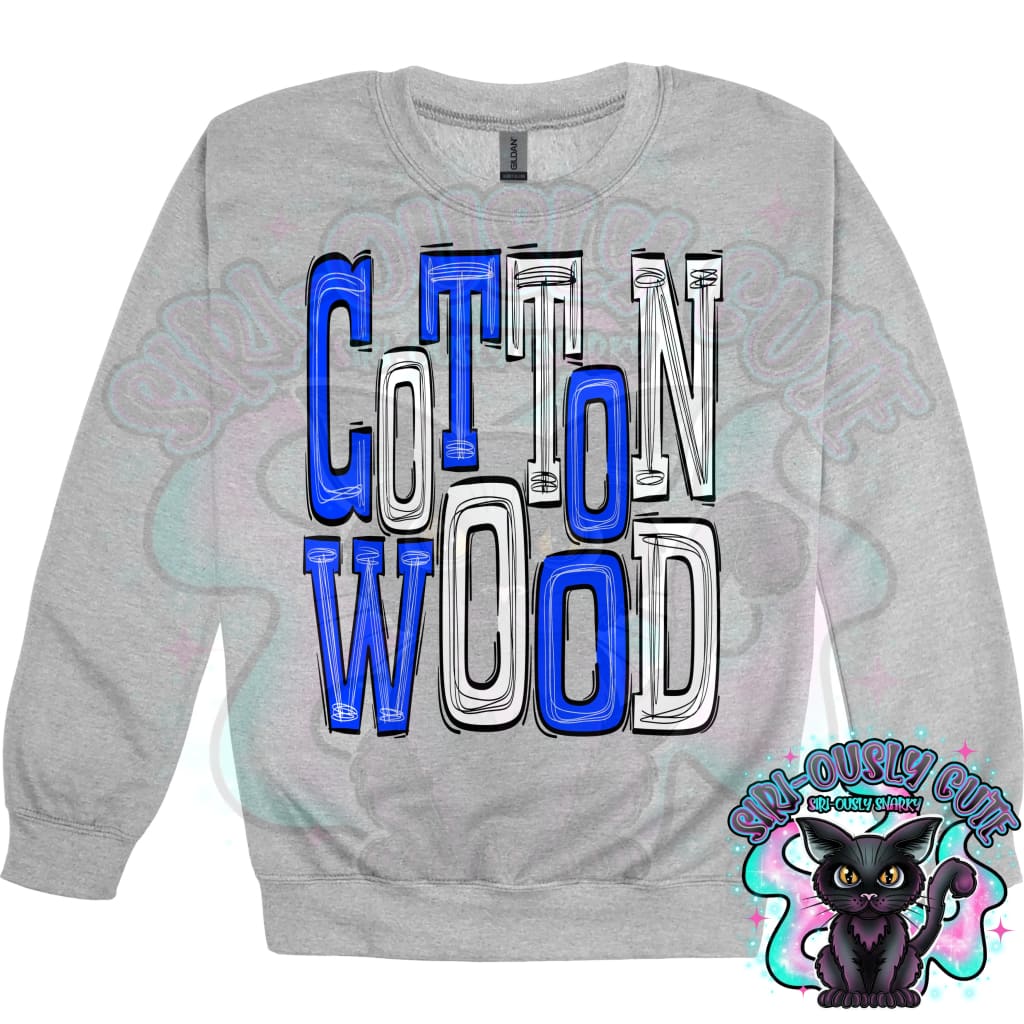 Sporty Cottonwood - Royal Blue White Black Mascot