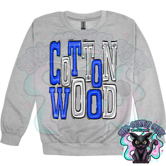 Sporty Cottonwood - Royal Blue White Black Mascot