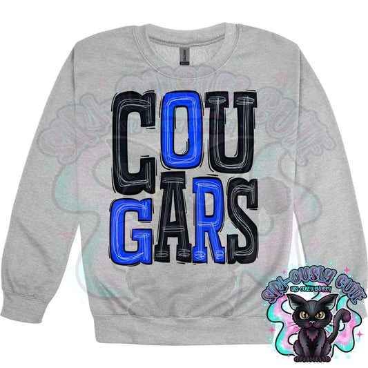 Sporty Cougars - Black Blue Mascot