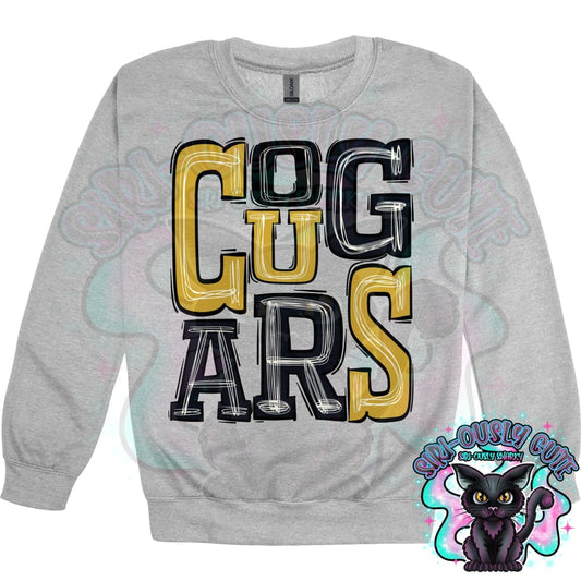 Sporty Cougars - Black Gold Mascot