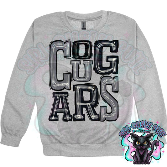 Sporty Cougars - Black Grey Mascot