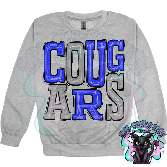 Sporty Cougars - Blue Silver Mascot