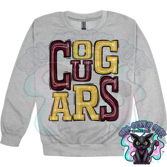 Sporty Cougars - Gold Maroon Mascot