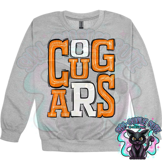 Sporty Cougars - Orange White Mascot