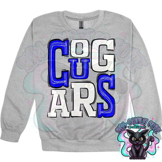 Sporty Cougars - Royal Blue White Mascot