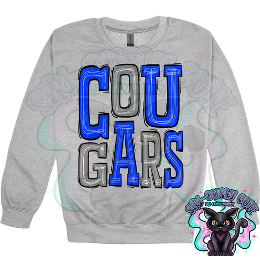 Sporty Cougars - Royal Grey Mascot