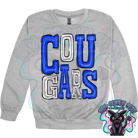 Sporty Cougars - Royal White Mascot
