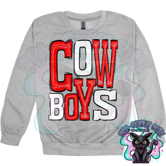 Sporty Cowboys - Red White Mascot