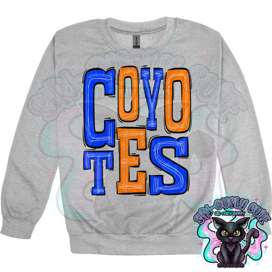 Sporty Coyotes - Royal Orange Mascot