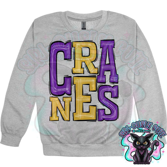 Sporty Cranes - Purple Gold Mascot