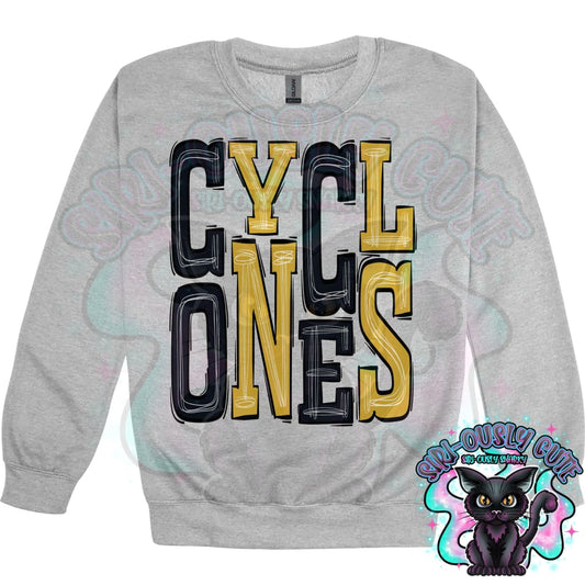 Sporty Cyclones - Black Gold Mascot